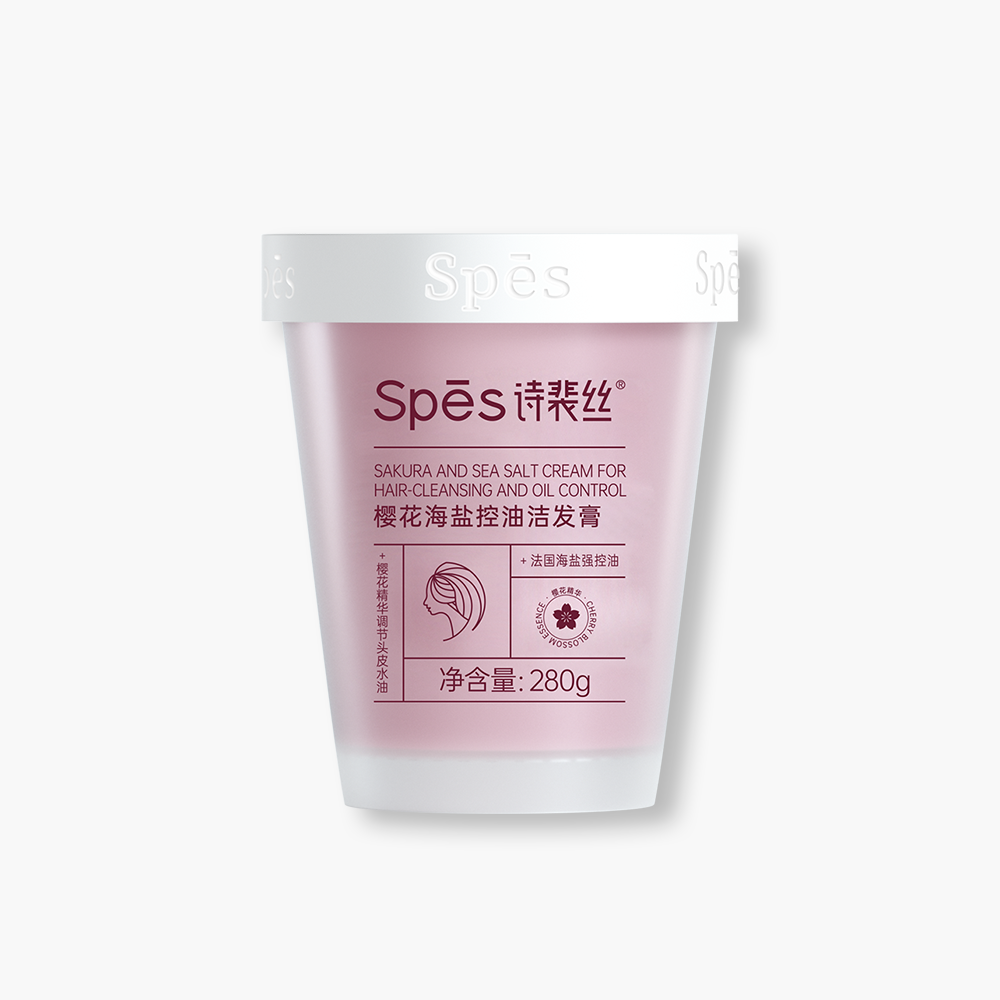 Sakura and Sea Salt Cream for Hair-Cleansing and Oil Control